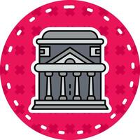 Pantheon Line Filled Sticker Icon vector