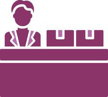 Checkin Glyph Two Colour Icon vector