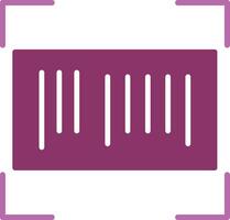 Barcode Glyph Two Colour Icon vector