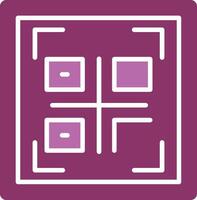Qr Code Glyph Two Colour Icon vector