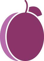 Plum Glyph Two Colour Icon vector