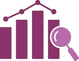Analysics Glyph Two Colour Icon vector