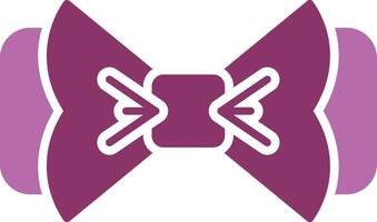 Bow Tie Glyph Two Colour Icon vector