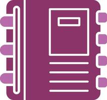 Diary Glyph Two Colour Icon vector