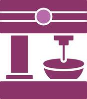Mixing Machine Glyph Two Colour Icon vector