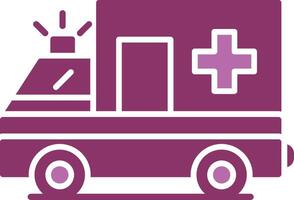 Ambulance Glyph Two Colour Icon vector