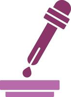 Pipette Glyph Two Colour Icon vector