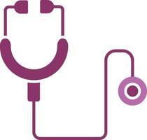 Stethoscope Glyph Two Colour Icon vector