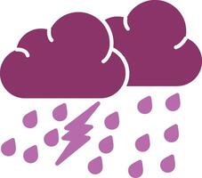 Extreme Weather Glyph Two Colour Icon vector