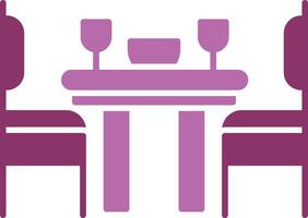 Dining Room Glyph Two Colour Icon vector