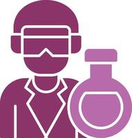 Chemist Glyph Two Colour Icon vector