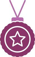 Medal Glyph Two Colour Icon vector