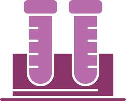 Test Tubes Glyph Two Colour Icon vector