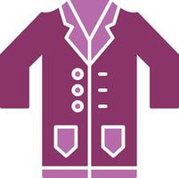 Lab Coat Glyph Two Colour Icon vector