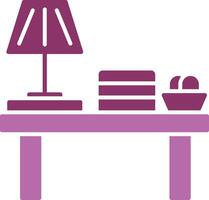 Table Lamp Glyph Two Colour Icon vector