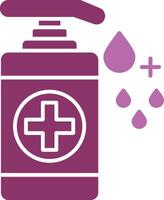 Hand Sanitizer Glyph Two Colour Icon vector