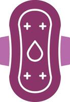 Sanitary Towel Glyph Two Colour Icon vector