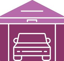 Garage Glyph Two Colour Icon vector