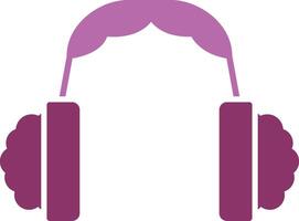 Earmuff Glyph Two Colour Icon vector