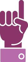 Raised Finger Glyph Two Colour Icon vector