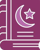 Holy Book Glyph Two Colour Icon vector