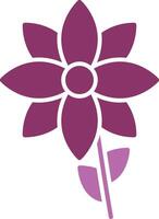 Flower Glyph Two Colour Icon vector