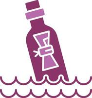 Message In Bottle Glyph Two Colour Icon vector