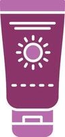 Sunscreen Glyph Two Colour Icon vector