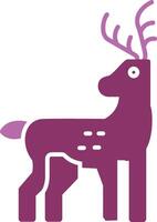 Reindeer Glyph Two Colour Icon vector