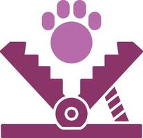 Bear Trap Glyph Two Colour Icon vector