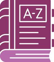 Dictionary Glyph Two Colour Icon vector