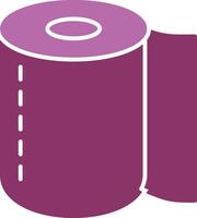 Toilet Roll Glyph Two Colour Icon vector