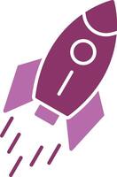 Rocket Glyph Two Colour Icon vector