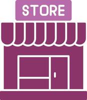 Store Glyph Two Colour Icon vector