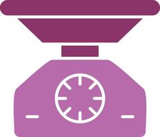 Weight Scale Glyph Two Colour Icon vector