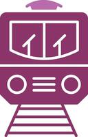 Train Glyph Two Colour Icon vector