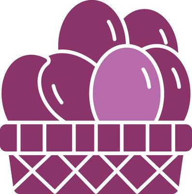 Eggs Basket Glyph Two Colour Icon
