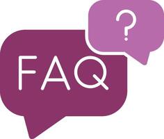 Faq Glyph Two Colour Icon vector