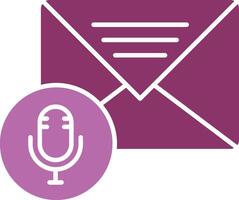 Audio Message Glyph Two Colour Icon vector