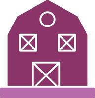 Barn Glyph Two Colour Icon vector