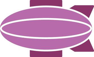 Blimp Glyph Two Colour Icon vector