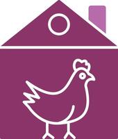 Chicken Glyph Two Colour Icon vector