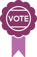 Vote Badge Glyph Two Colour Icon vector