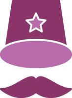 Top Hat Glyph Two Colour Icon vector