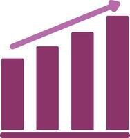 Bar Graph Glyph Two Colour Icon vector