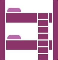 Bunk Bed Glyph Two Colour Icon vector