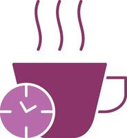 Break Time Glyph Two Colour Icon vector