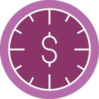 Time Is Money Glyph Two Colour Icon vector