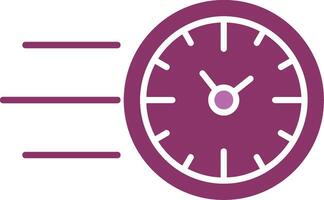 Fast Time Glyph Two Colour Icon vector