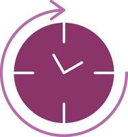Clockwise Glyph Two Colour Icon vector